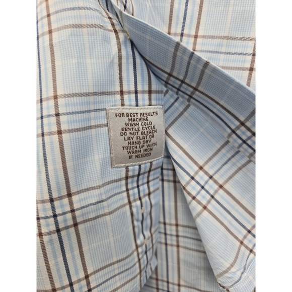 Peter Millar Shirt Mens Medium Long Sleeve Button Up Lightweight Plaid Casual - Picture 5 of 8